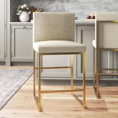 Brass and discount leather counter stools